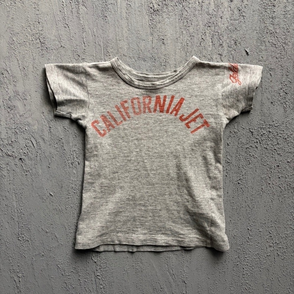 Denim & Dungaree T-Shirt Small Gray Golden State Jet Service Air Japan Baby Tee